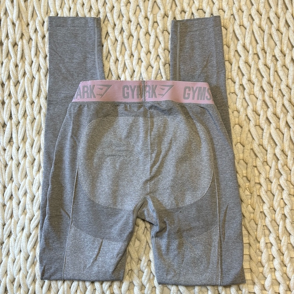 Gymshark Gray and Pink Workout Leggings